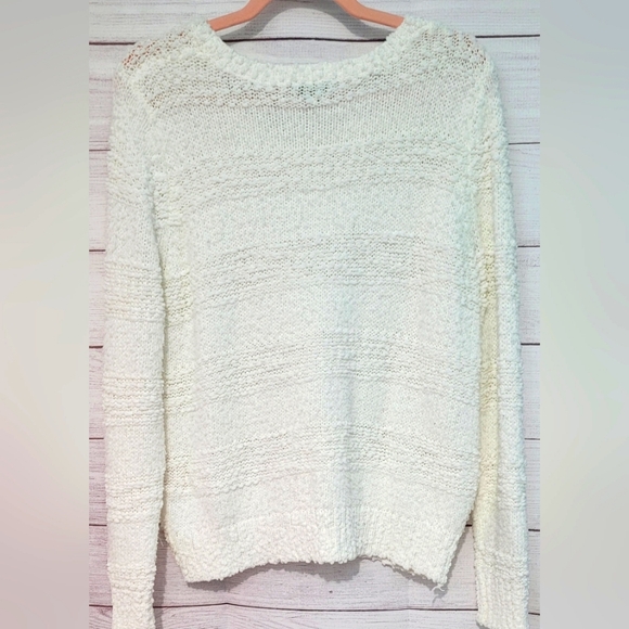 Nwot Denver Hayes white, popcorn knit sweater size XL - Picture 5 of 7